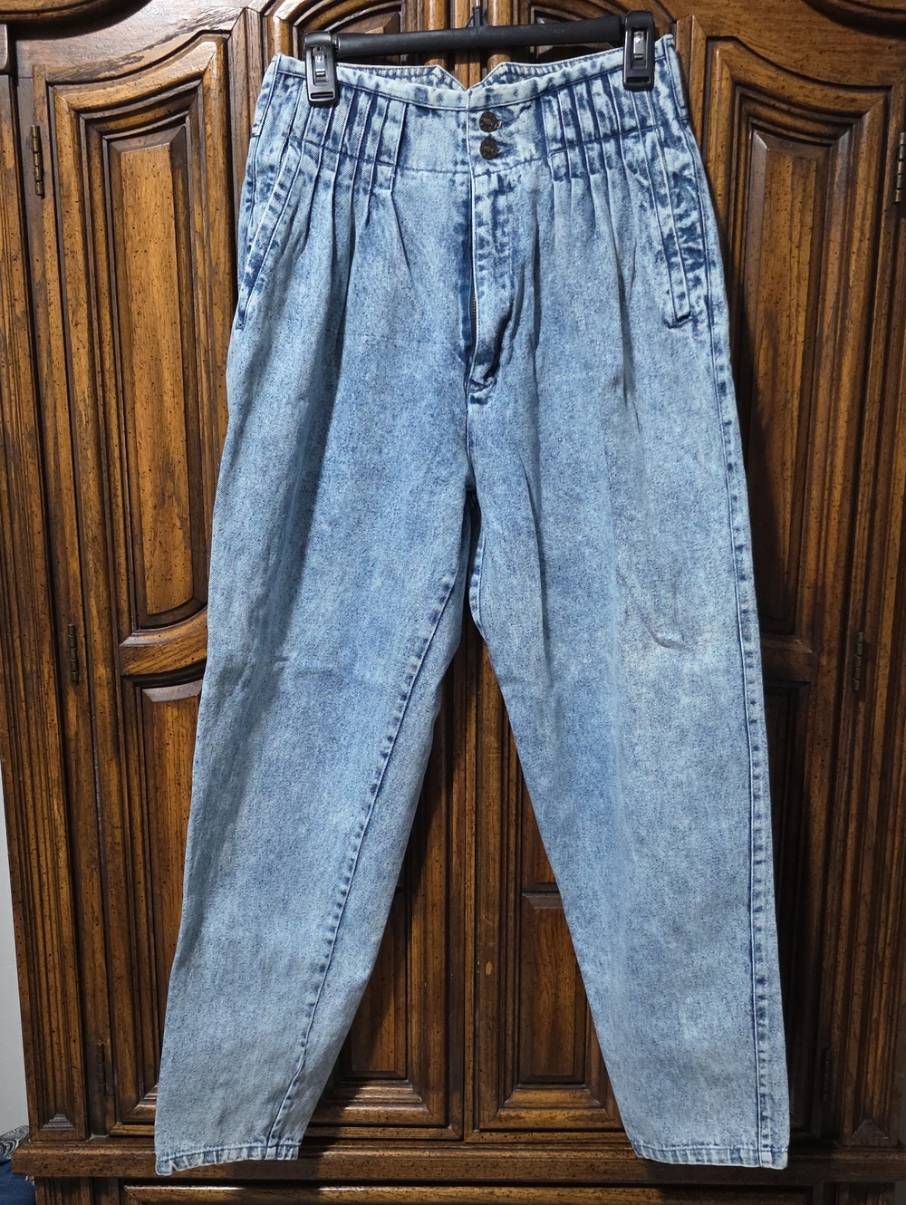Vintage Timbuktu High Rise Pleated Acid Wash Jeans 80s 90s